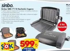 SİNBO SBG 7110 BARBEKÜ IZGARA SİNBO SBG 7110 BARBEKÜ IZGARA